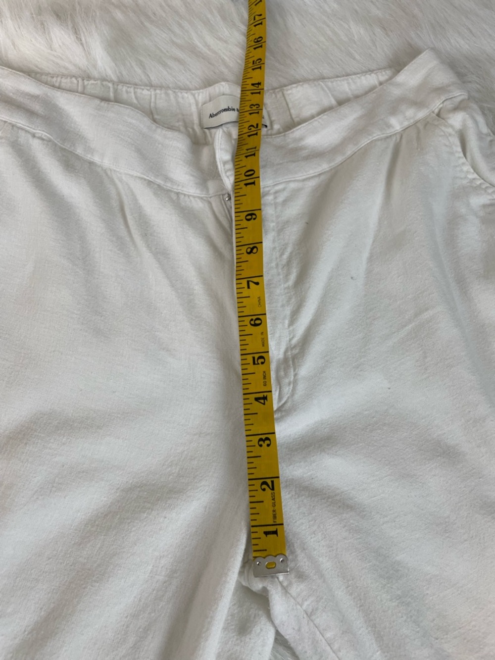 Abercrombie linen blend Wide-Leg Pants large - Picture 8 of 13